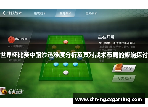 世界杯比赛中路渗透难度分析及其对战术布局的影响探讨